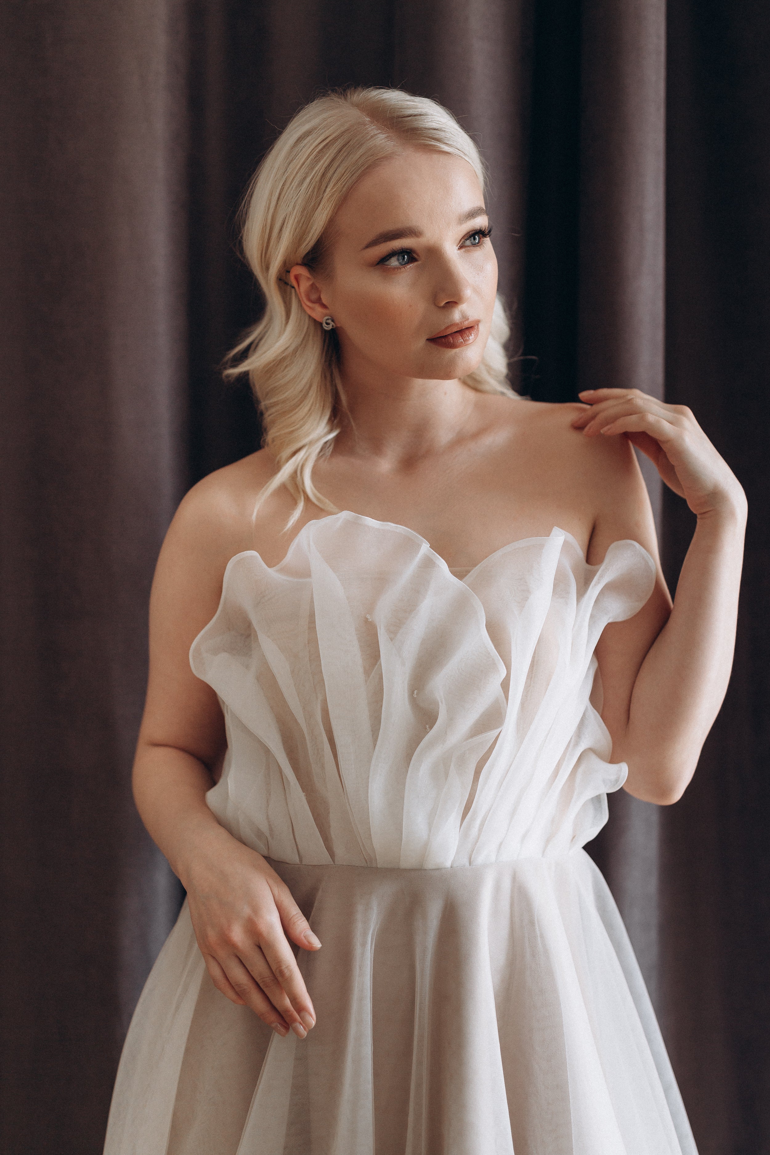 "Peony" Cappuccino Corset Wedding Dress