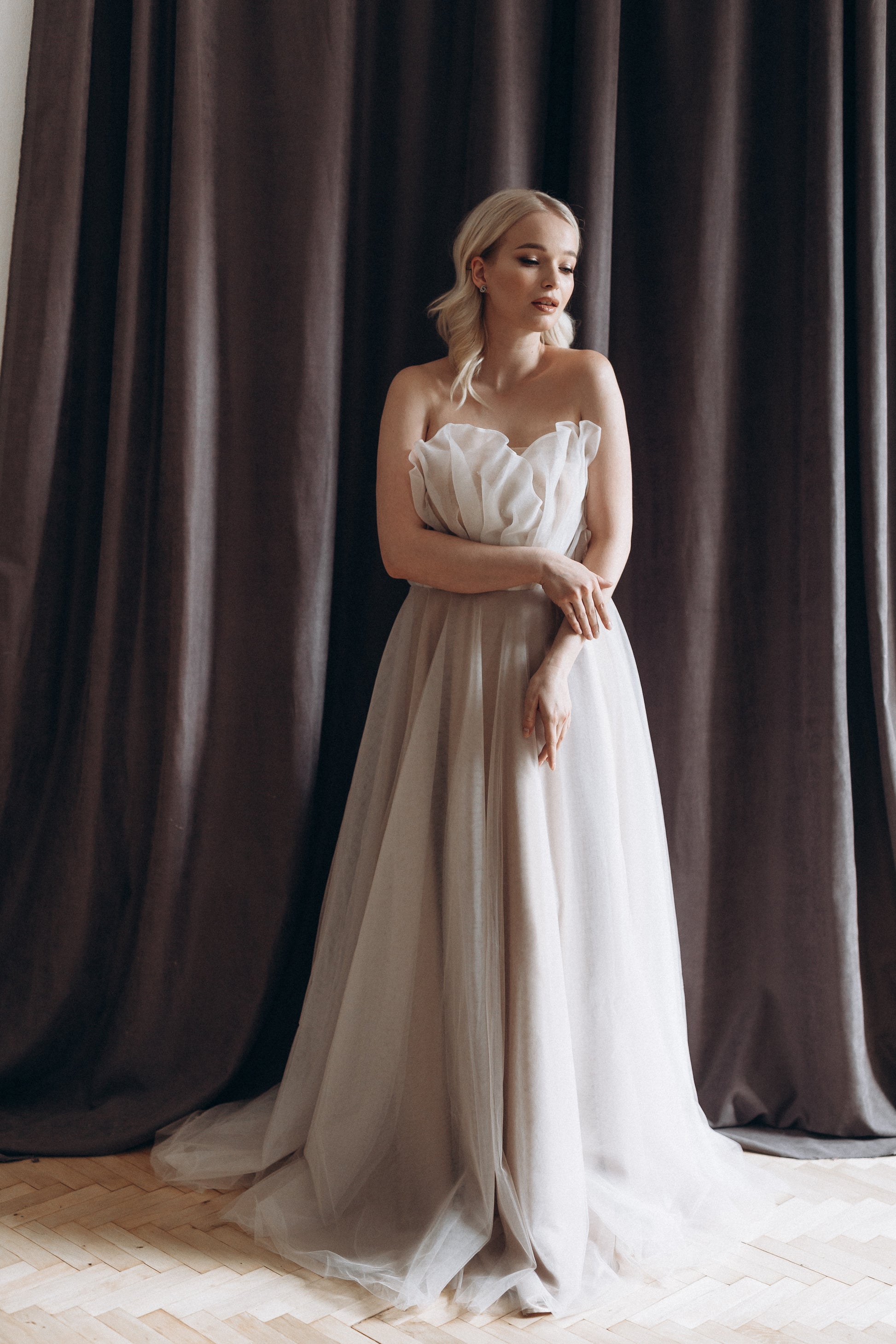 "Peony" Cappuccino Corset Wedding Dress