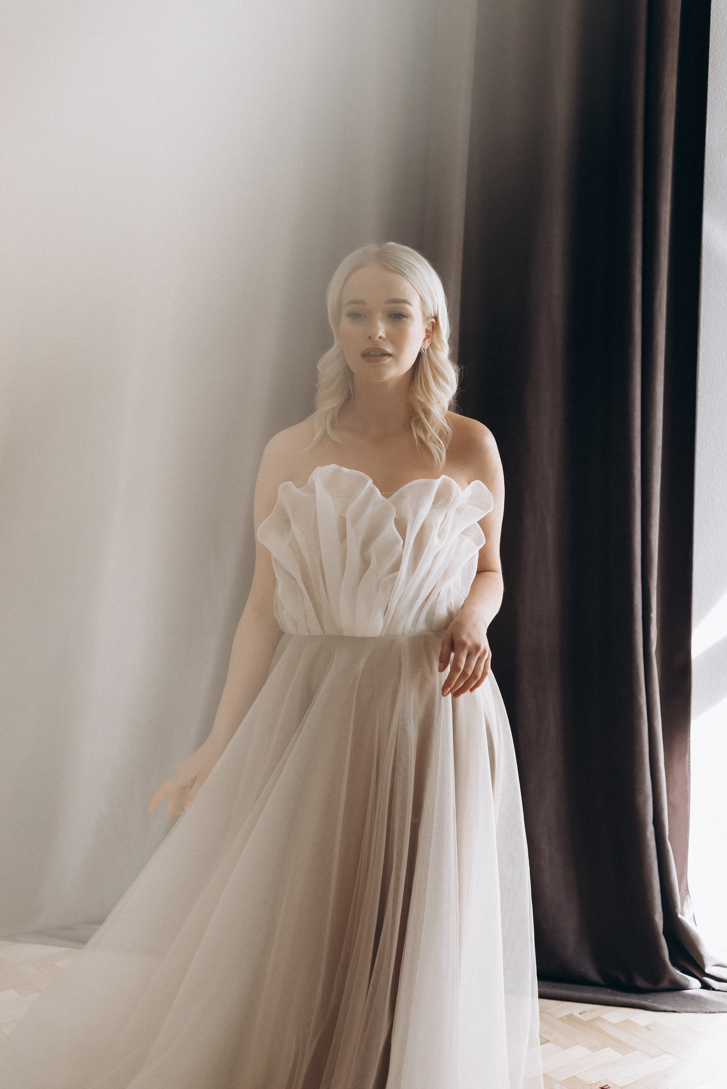 "Peony" Cappuccino Corset Wedding Dress