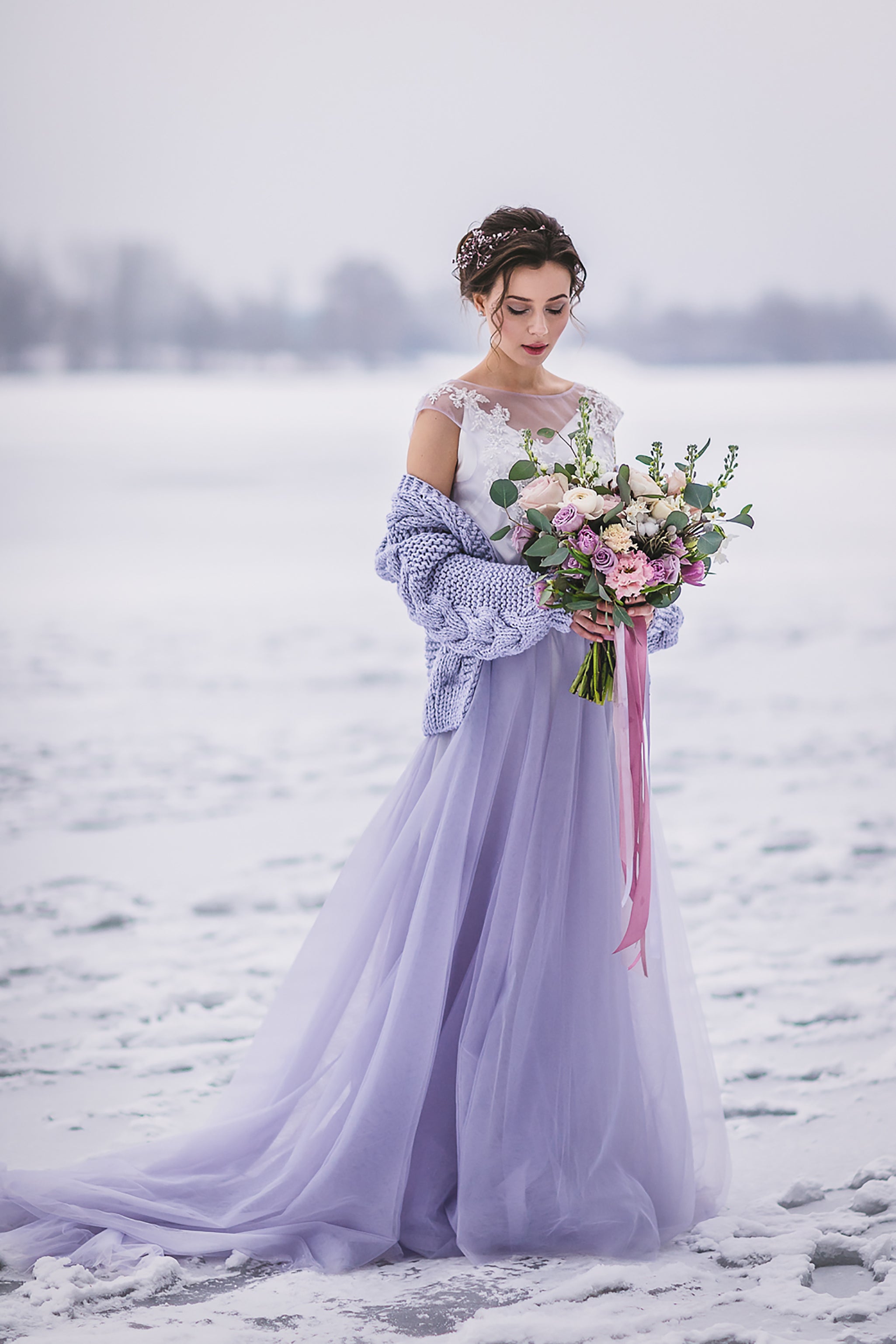 light purple wedding dress