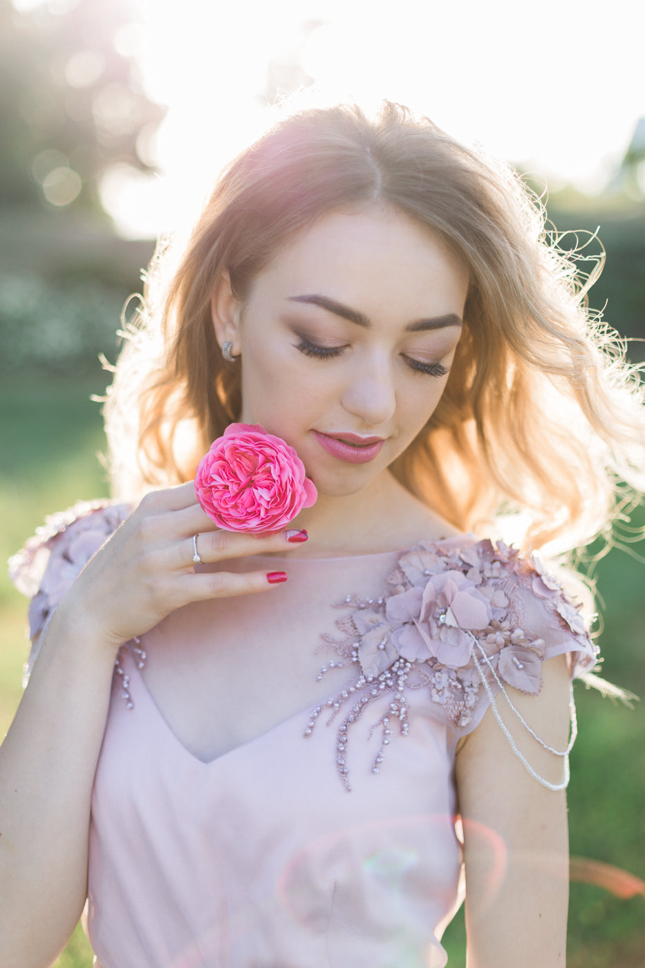 lavander wedding dress