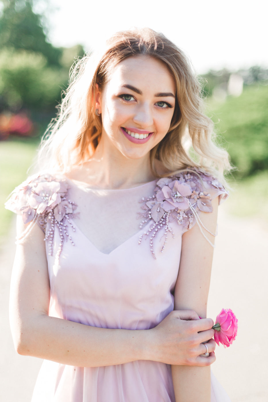 floral wedding dress