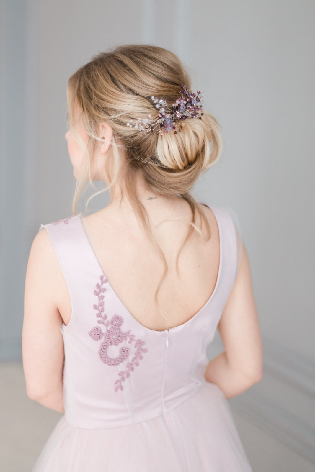 "Sakura" Powdery knitted lace wedding dress